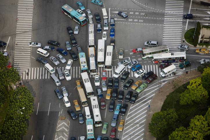 Image of huge traffic jam